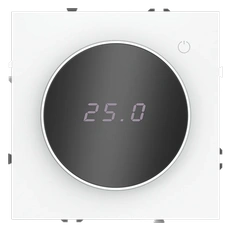 Изображение Терморегулятор электронный VOLTUM S70 с индикацией и датчиком для теплого пола (белый матовый)